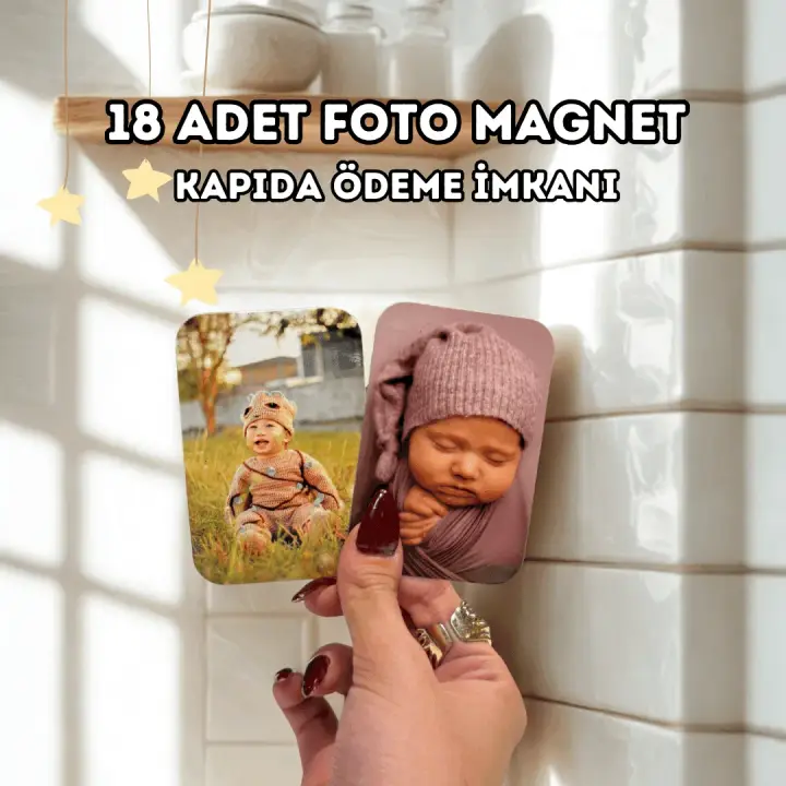 18 Adet Kişiye Özel Foto Magnet