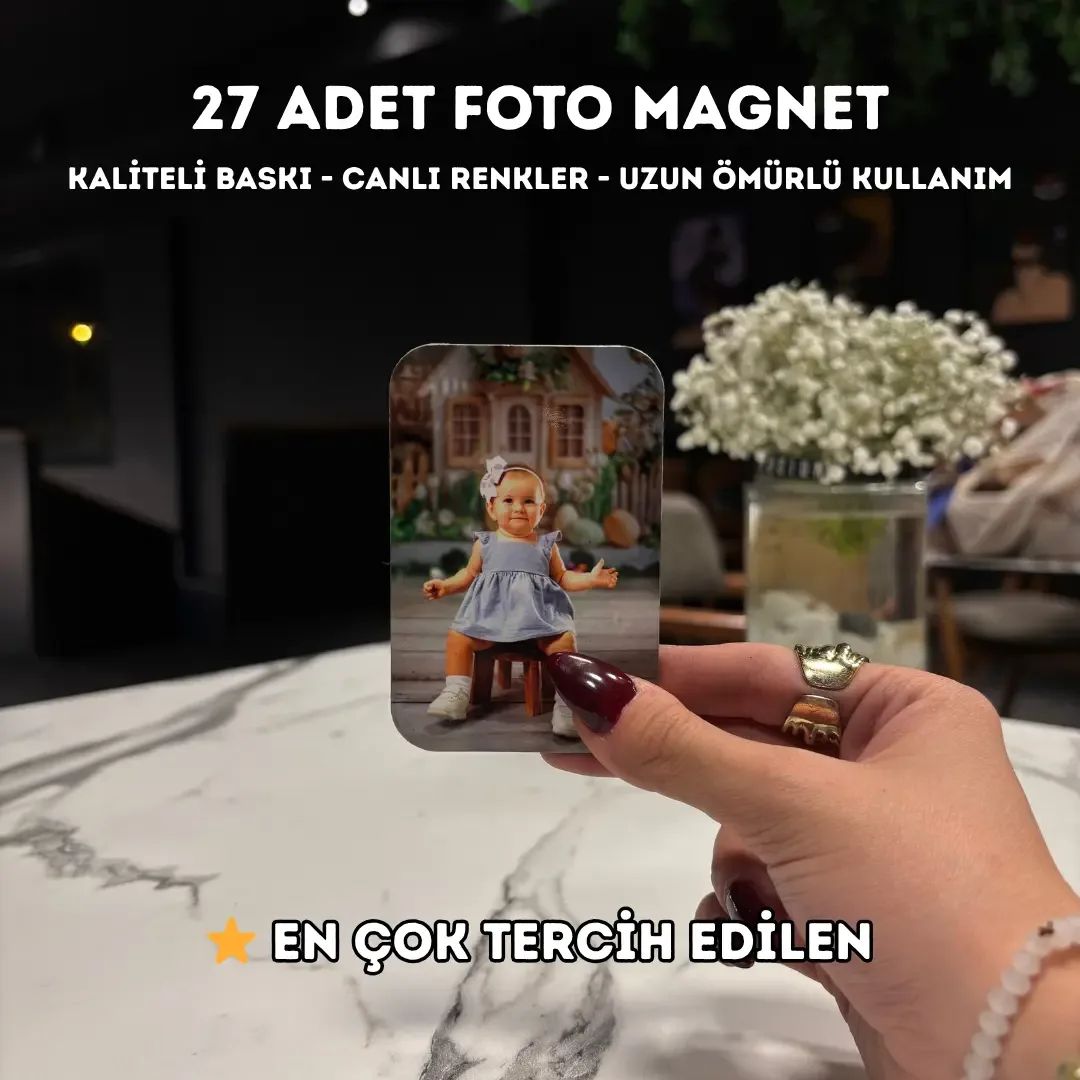 27 Adet Kişiye Özel Foto Magnet Seti