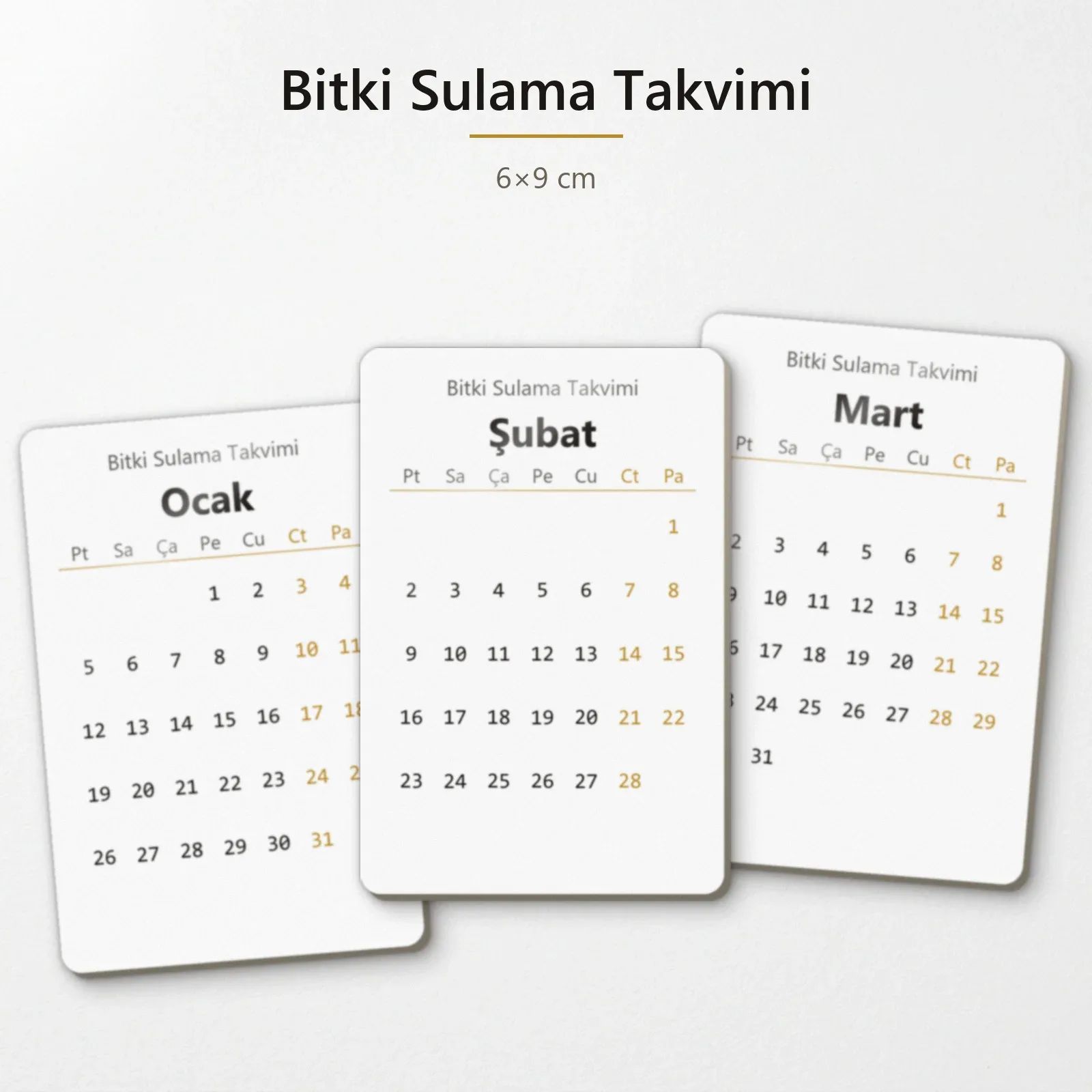 Bitki Sulama Takvimi