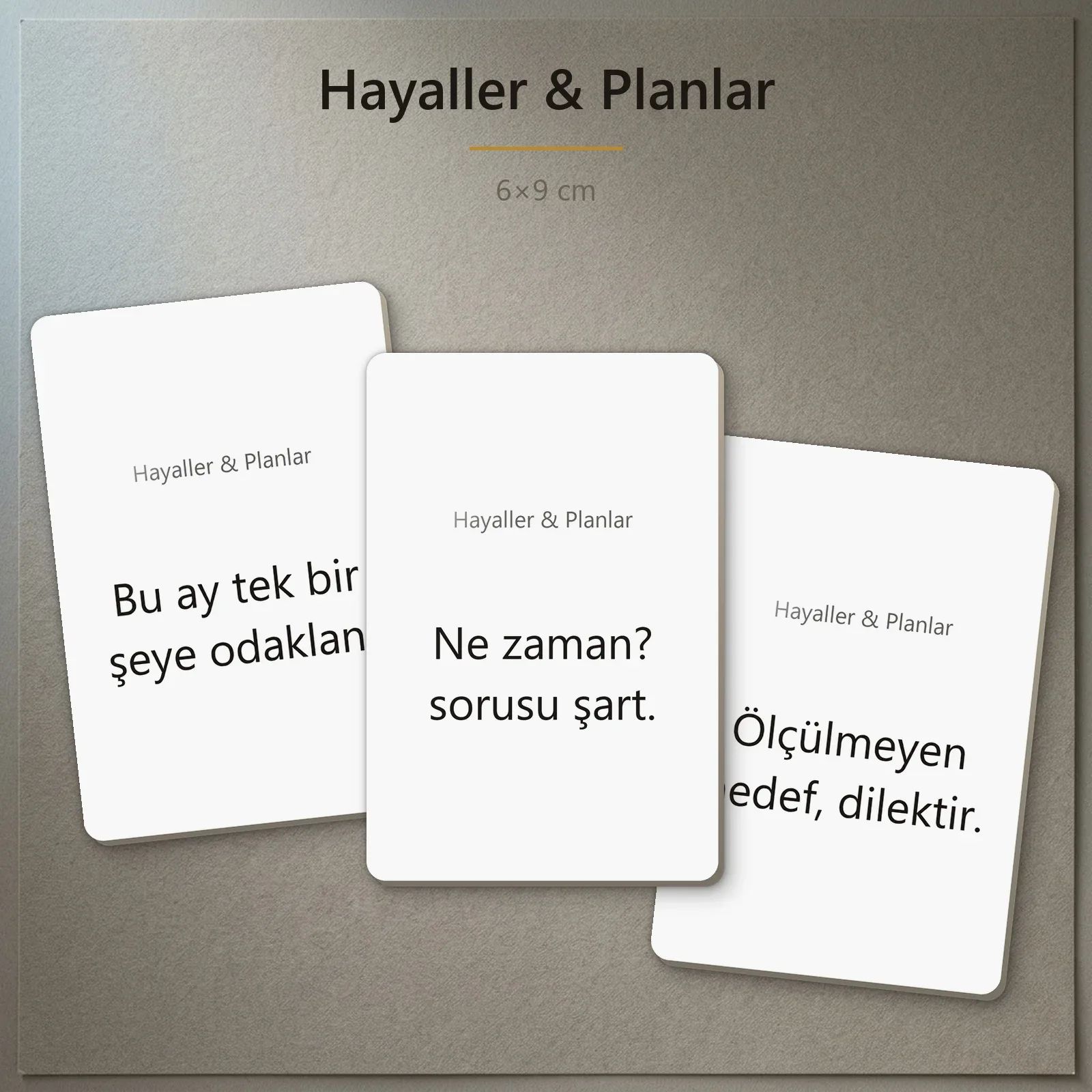 Hayaller & Planlar
